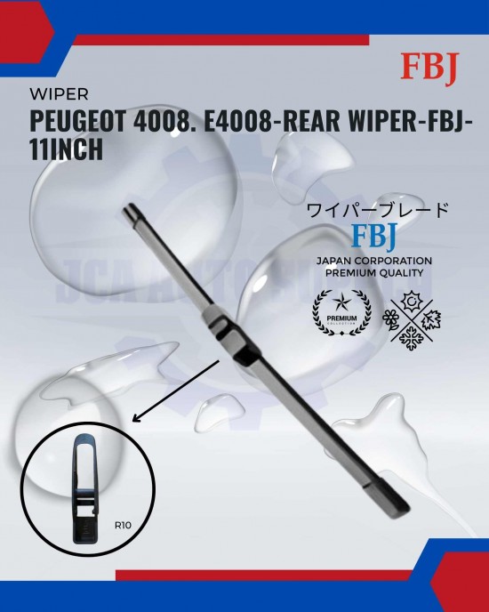 Showing image for Peugeot 4008. E4008-Rear Wiper-FBJ-10inch Peugeot 4008. E4008-Rear Wiper-FBJ-10inch WIPER-WIPER TANK MOTOR-WIPER NOZZLE image