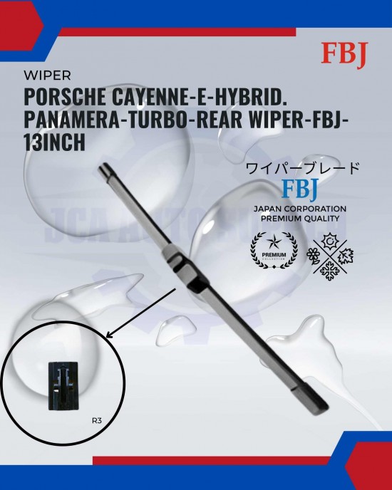 Porsche Cayenne-E-Hybrid. Panamera-Turbo-Rear Wiper-FBJ-13inch WIPER-WIPER TANK MOTOR-WIPER NOZZLE image
