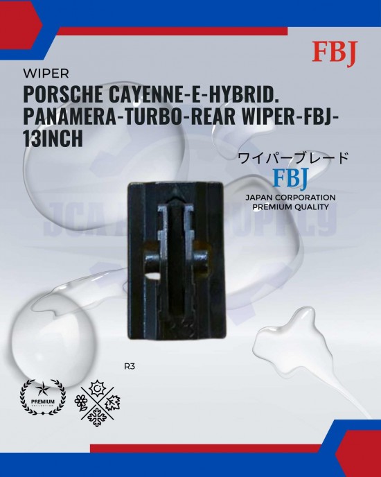 Porsche Cayenne-E-Hybrid. Panamera-Turbo-Rear Wiper-FBJ-13inch WIPER-WIPER TANK MOTOR-WIPER NOZZLE image