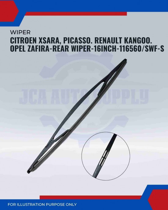 Rear Wiper-Citroen Xsara. Picasso. Renault Kangoo. Opel Zafira-16inch-116560/SWF-S Rear Wiper-Citroen Xsara. Picasso. Renault Kangoo. Opel Zafira-16inch-116560/SWF-S