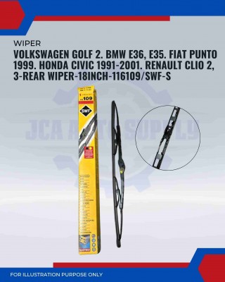 Rear Wiper-Volkswagen Golf 2. BMW E36, E35. Fiat Punto. Honda Civic. Renault Clio 2&3-18inch-116109/SWF-S