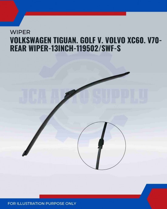 Rear Wiper-Volkswagen Tiguan. Golf V. Volvo XC60. V70-13inch-116502/SWF-S