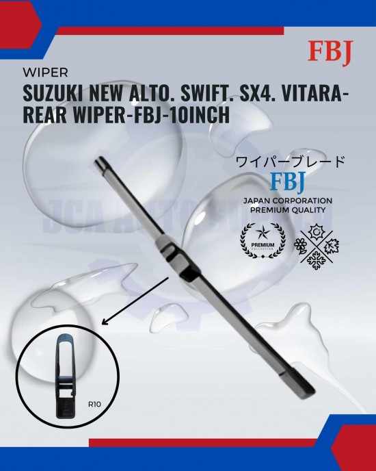 Suzuki New Alto. Swift. SX4. Vitara-Rear Wiper-FBJ-10inch WIPER-WIPER TANK MOTOR-WIPER NOZZLE image