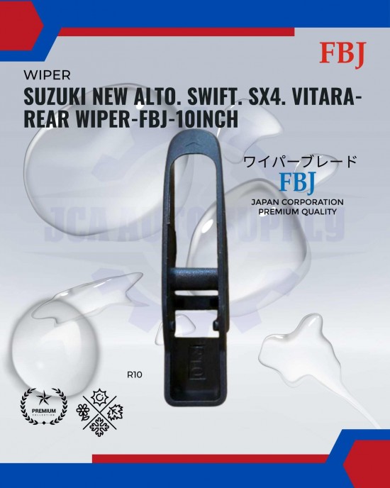 Suzuki New Alto. Swift. SX4. Vitara-Rear Wiper-FBJ-10inch WIPER-WIPER TANK MOTOR-WIPER NOZZLE image