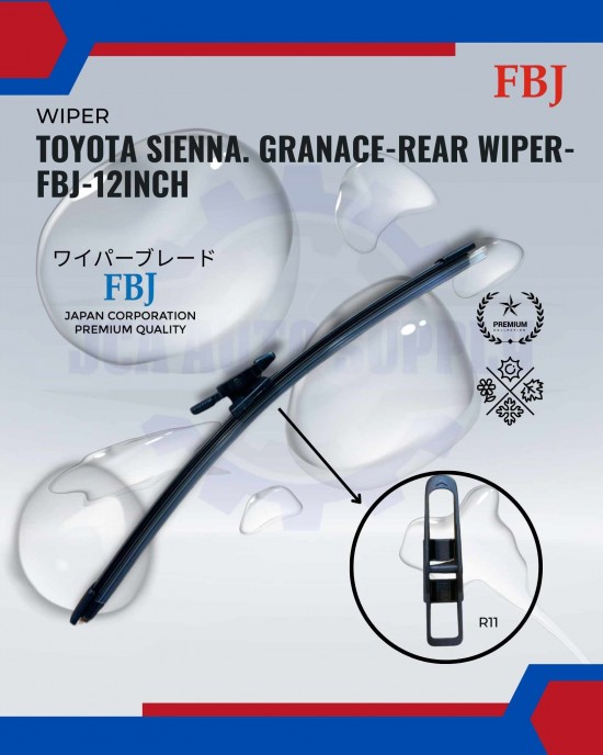 Toyota Sienna. Granace-Rear Wiper-FBJ-12inch WIPER-WIPER TANK MOTOR-WIPER NOZZLE image