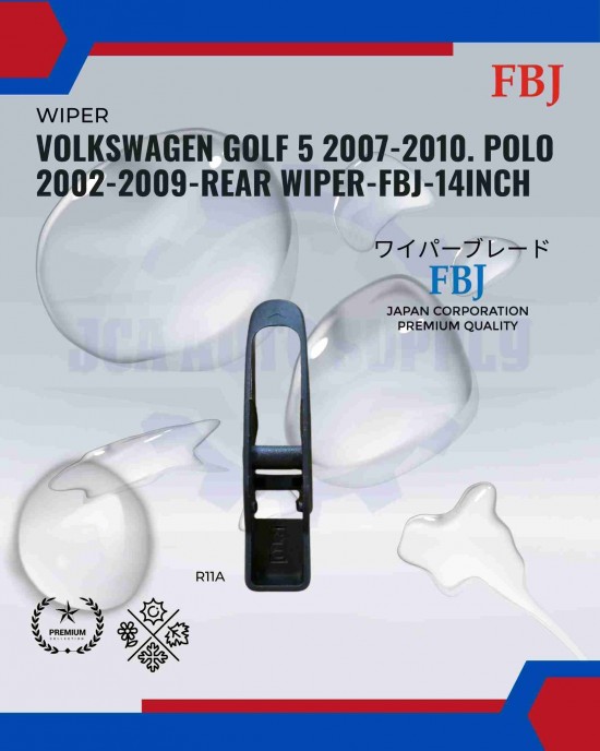 Volkswagen Golf 5 2007-2010. Polo 2002-2009-Rear Wiper-FBJ-14inch
