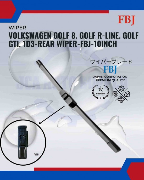 Volkswagen Golf 8. Golf R-Line. Golf GTI. 1D3-Rear Wiper-FBJ-10Inch