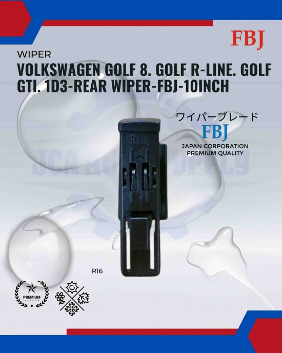Volkswagen Golf 8. Golf R-Line. Golf GTI. 1D3-Rear Wiper-FBJ-10Inch