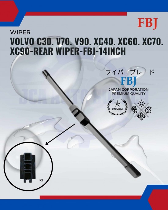 Showing image for Volvo C30. V70. V90. XC40. XC60. XC70. XC90-Rear Wiper-FBJ-14inch Volvo C30. V70. V90. XC40. XC60. XC70. XC90-Rear Wiper-FBJ-14inch image