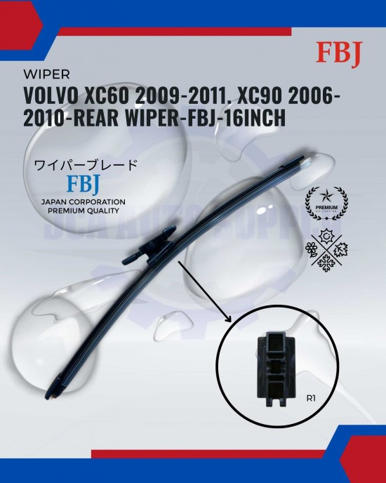 Volvo XC60 2009-2011. XC90 2006-2010-Rear Wiper-FBJ-16inch WIPER-WIPER TANK MOTOR-WIPER NOZZLE image